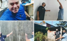 Com a ajuda de Santiago Perez, moradores do São Manoel tentam sanar problemas causados pelas obras da 