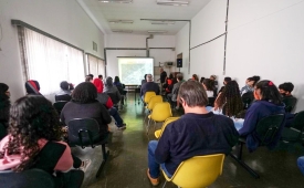 Comdec realiza palestras a alunos da UME João Ramalho sobre incêndio da Vila Socó