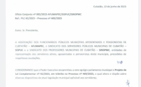 AFUMAPEC, SINDPMC e SISPUC protocolam ofício na Câmara contra a Reforma da Previdência no Município