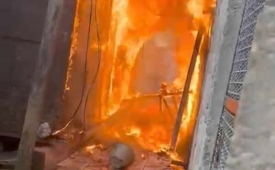 Incêndio destrói moradias no Morro do Índio em Cubatão