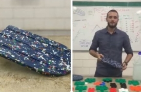 Estudante de engenharia, cubatense cria protótipo de telha reciclável