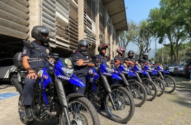 Guarda Civil Municipal reforça patrulhamento com 6 novas moto viaturas