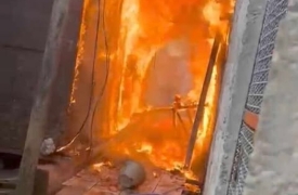 Incêndio destrói moradias no Morro do Índio em Cubatão
