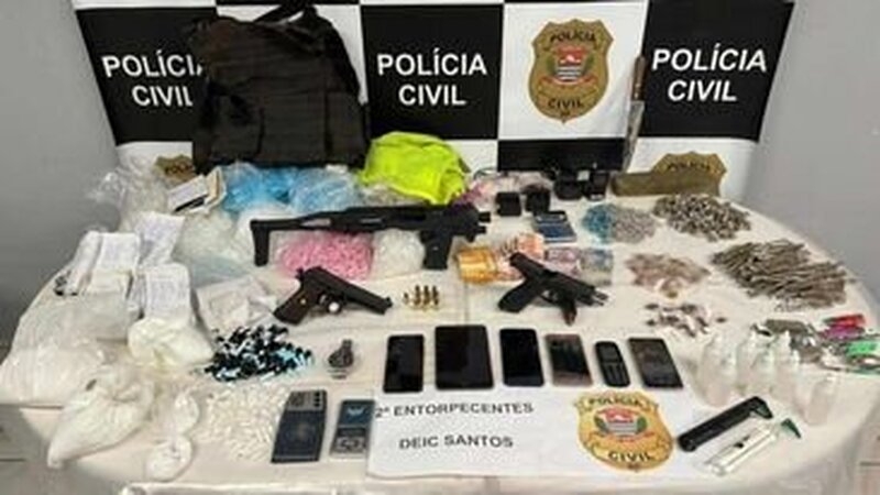 Polícia Civil prende integrante de organização criminosa em Santos com grande quantidade de drogas