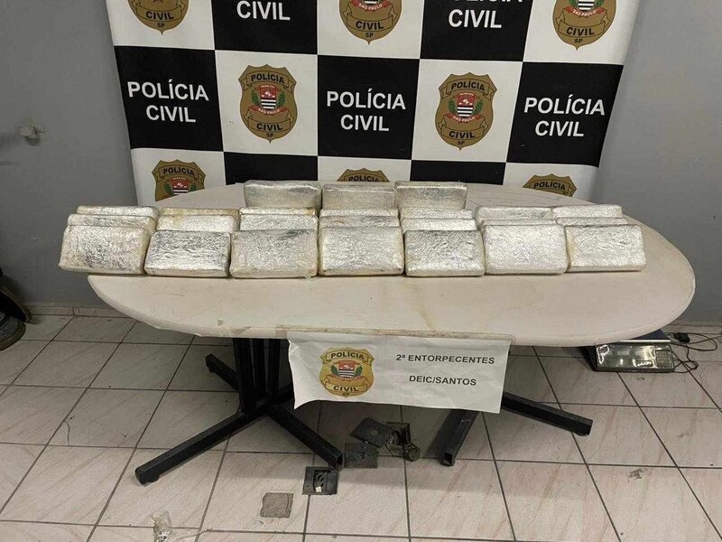 Polícia Civil prende traficante de drogas com 31 kg de cocaína em Santos