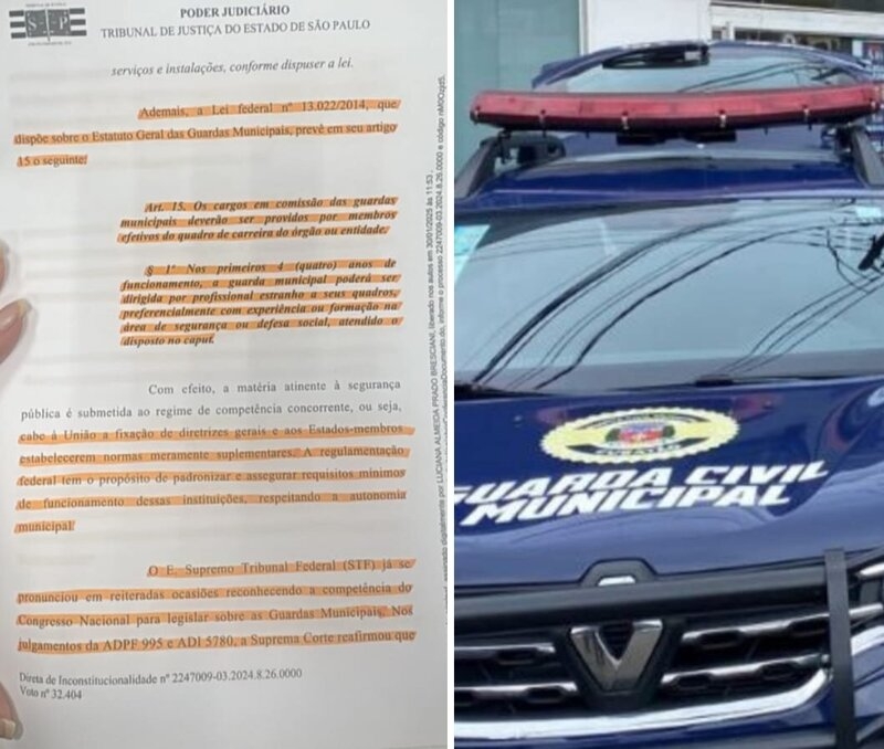 TJ-SP julga inconstitucional Lei que criava cargos de livre provimento na Guarda de Cubatão