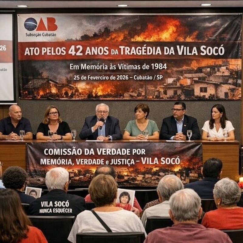 OAB Cubatão realiza ato pelos 42 anos da tragédia da Vila Socó
