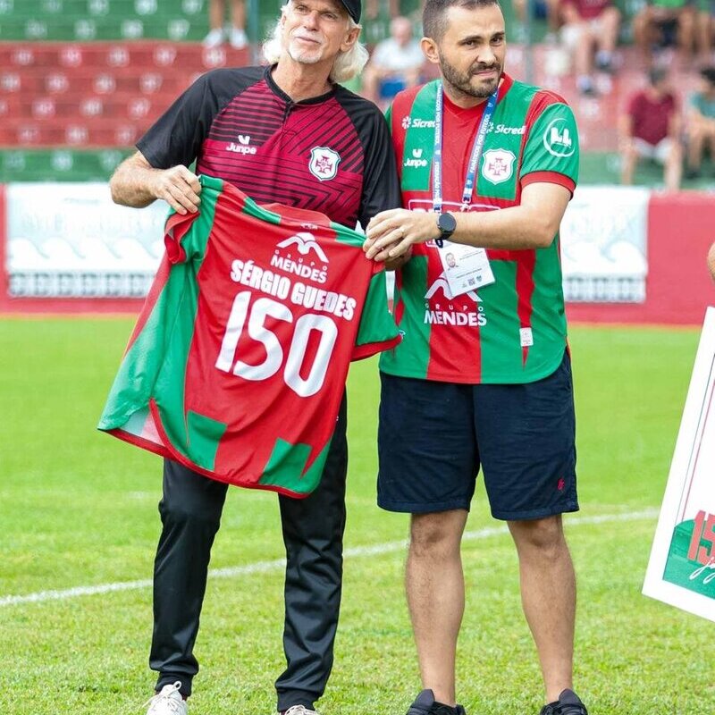 Sérgio Guedes comemora 150 jogos, agradece homenagem e destaca vitória da Briosa